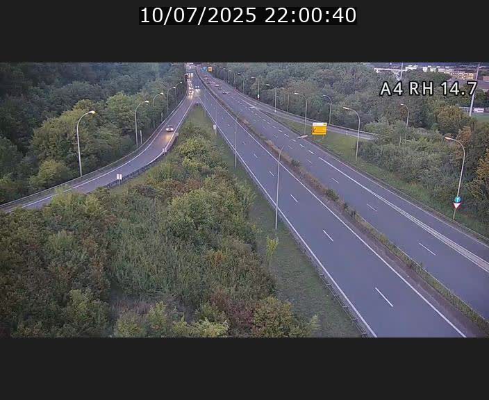 Traffic live webcam Luxembourg Jonction Lankelz - A4 - BK 14.7 - direction Luxembourg