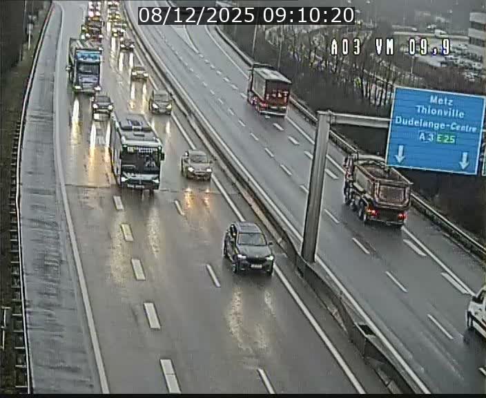 Webcam Autoroute à la Croix de Bettembourg - A3 - BK 9.9 - direction France