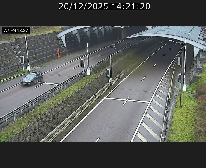 Caméra trafic Luxembourg - A7, Tunnel Gousselerbierg, entrée nord, direction Lorentzweiler
