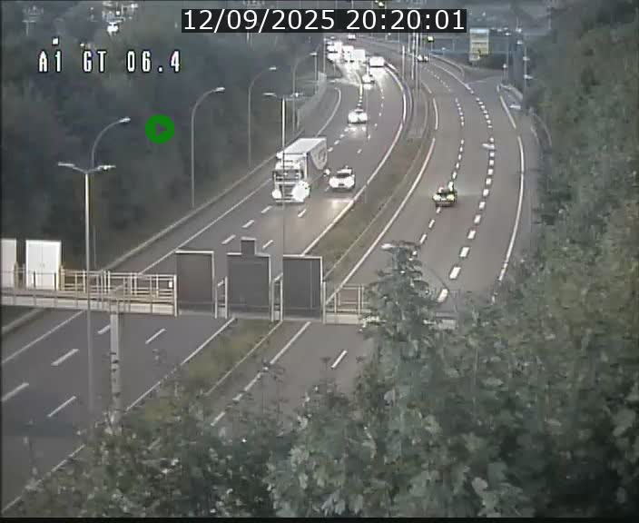 Traffic live webcam Luxembourg Hamm - A1 direction Sandweiler - BK 6.4