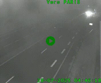 Caméra routière sur l'autoroute A20 à Saint-Hilaire-Bonneval, au sud de Limoges. Vue orientée vers Paris
