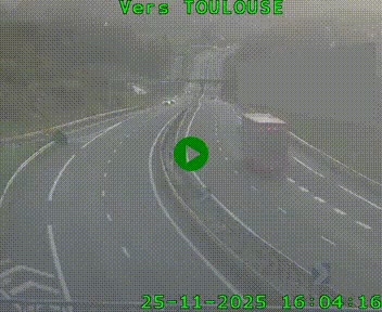 Caméra routière sur l'autoroute A20 à Noailles, en périphérie de Brive-la-Gaillarde. Vue orientée vers Toulouse