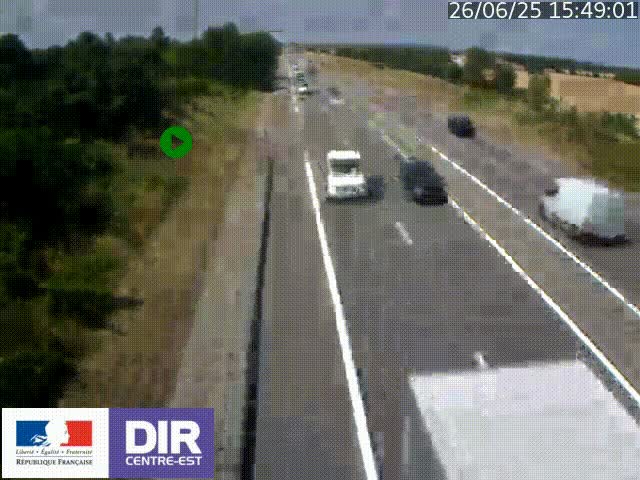 Webcam sur le contournement de Valence, sur la Nationale 7, à la jonction avec la N532, caméra orientée vers Grenoble