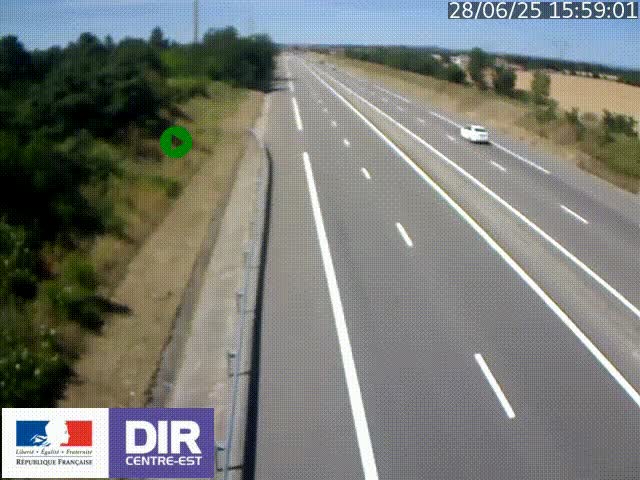 Webcam sur le contournement de Valence, sur la Nationale 7, à la jonction avec la N532, caméra orientée vers Grenoble