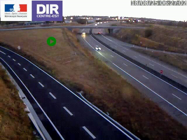 Webcam sur le contournement de Valence, sur la Nationale 7, caméra orientée vers Lyon
