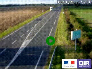 Webcam routière sur la RN7 à hauteur de Toulon-sur-Allier, entre Moulins et Vichy