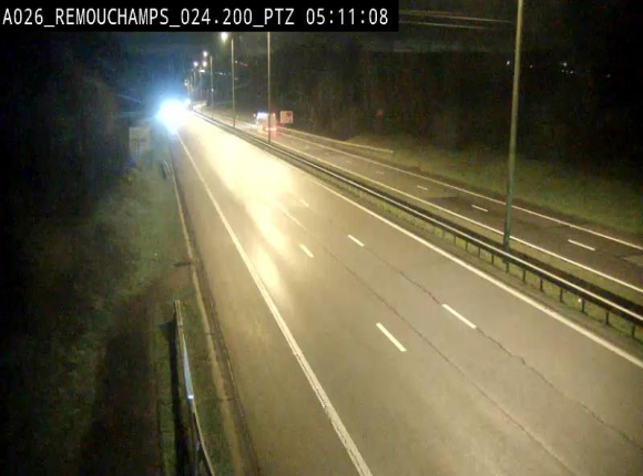 Webcam E25/A26 à Aywalle, à hauteur de Spa. Vue orientée vers Liège