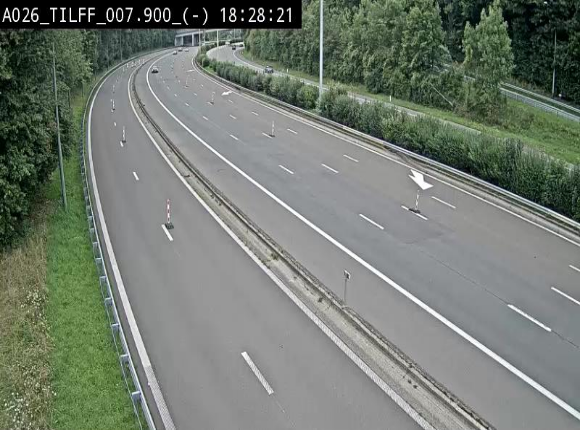 Webcam autoroute A26/E25 à Esneux, en Belgique en direction Luxembourg - BK 7.9