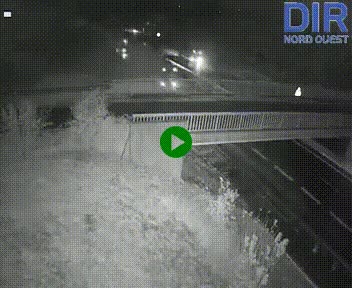 Webcam sur A84 à hauteur de Pont-Farcy, au niveau du pont autoroutier sur la Vire, au sud de Saint-Lô