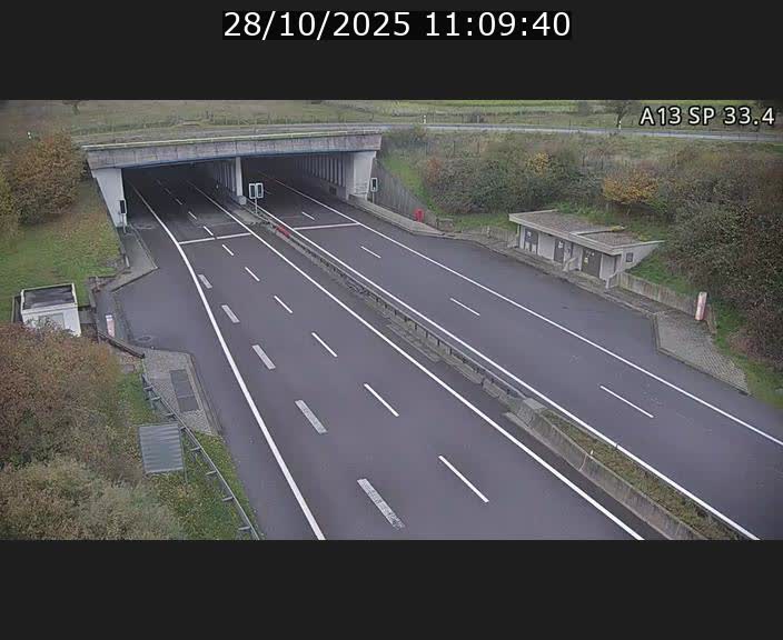 Webcam trafic sur A13 à hauteur d'Altwies en direction de Mondorf-les-bains et en provenance de l'Allemagne
