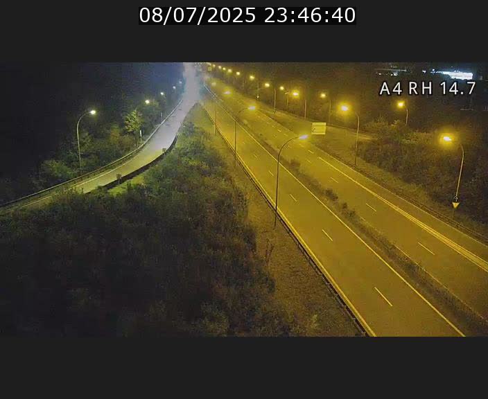 Traffic live webcam Luxembourg Jonction Lankelz - A4 - BK 14.7 - direction Luxembourg