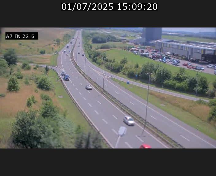 Caméra trafic Luxembourg - A7, Colmar-berg direction Mersch
