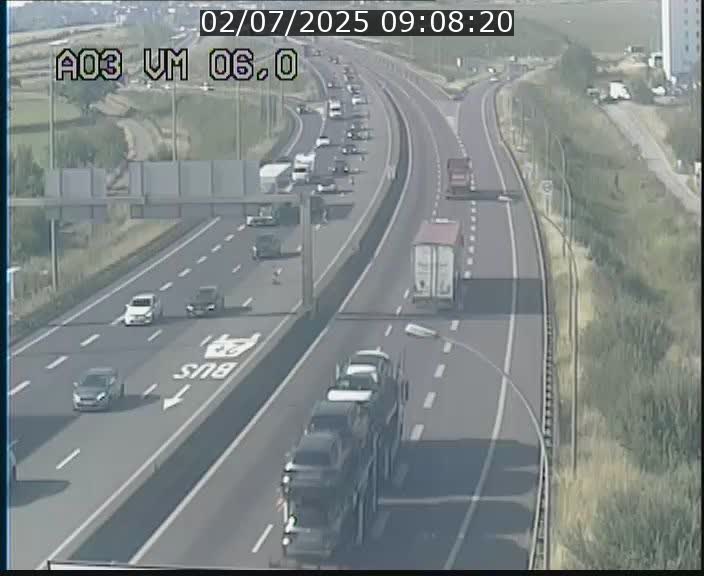 Traffic live webcam Luxembourg Aire de Berchem - A3 - BK 6 - direction France