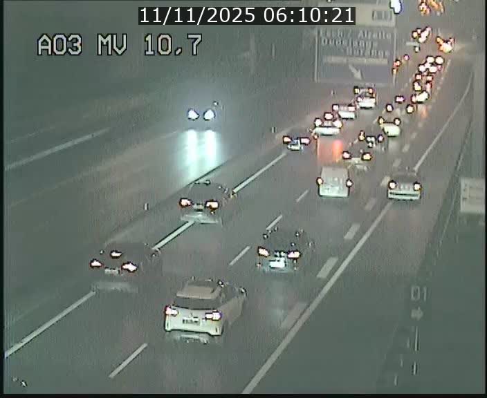 Traffic live webcam Luxembourg Croix de Bettembourg - A3 - BK 10.7 - direction France