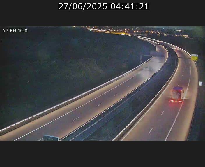 Caméra trafic Luxembourg - A7, Tunnel Gousselerbierg, sortie sud, direction rond-point Lorentzweiler (BK 10.8)