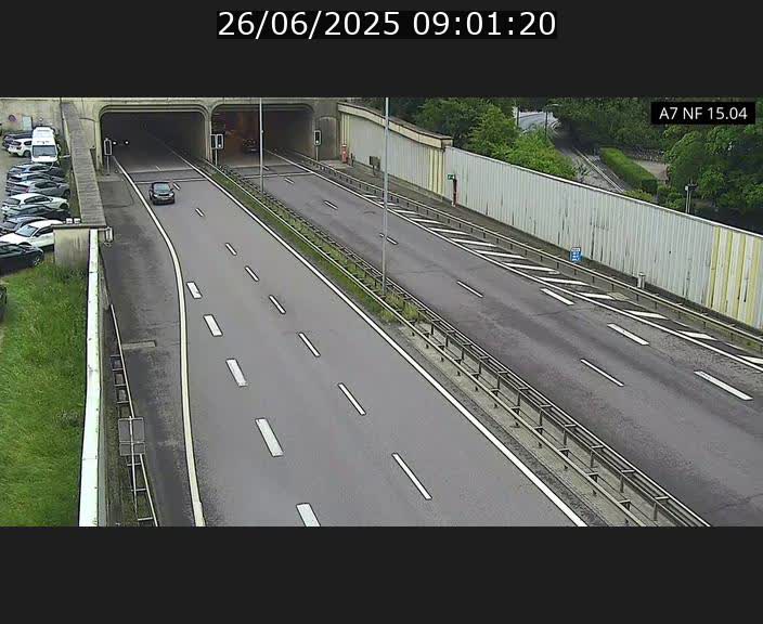 Caméra trafic Luxembourg - A7, Tunnel Mersch, entrée sud, direction Ettelbruck