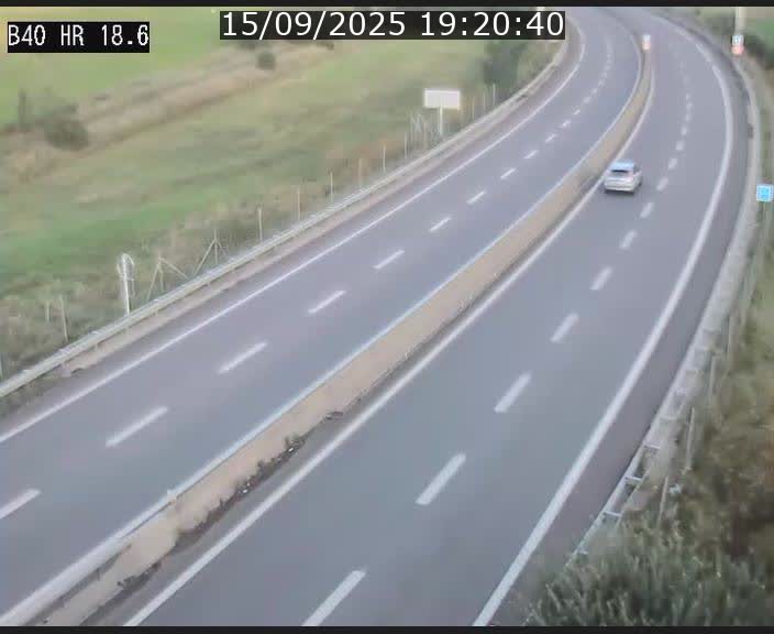 Webcam sur la route de liaison entre Micheville et Esch-Belval à la frontière entre le Luxembourg et la France. Vue orientée vers la Lorraine.
