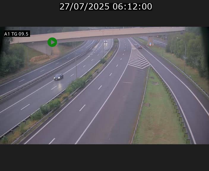 Traffic live webcam Luxembourg Jonction Grünewald - A1 direction Luxembourg-ville - BK 9.5