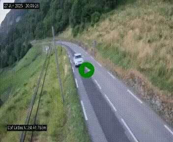 Webcam dans les Pyrénées Atlantique au niveau du col d'Urdos et du fort du Pourtalet sur la N134, en direction du Col et du tunnel du Somport, à 765 mètres d'altitude