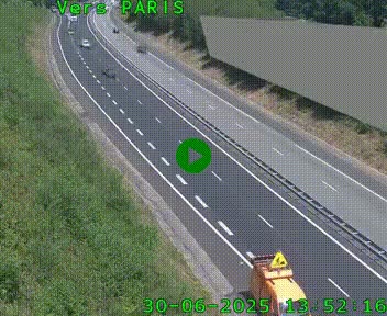 Caméra routière sur l'autoroute A20 à Saint-Pardoux-l'Ortigier, à la jonction avec l'A89. Vue orientée vers Paris