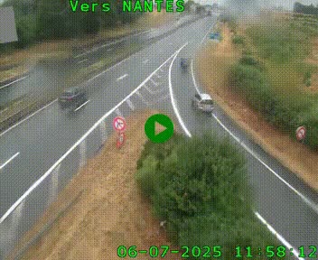 Webcam N147 au nord de Poitiers et à la jonction avec la A10