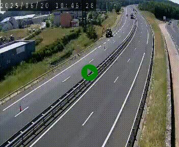Caméra autoroute A75 à hauteur du col du rocher blanc en direction de Montpellier