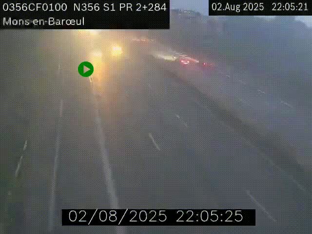 Webcam à l'entrée de Lille en direction du périphérique, à proximité de Mons-en-Baroeul sur la N356