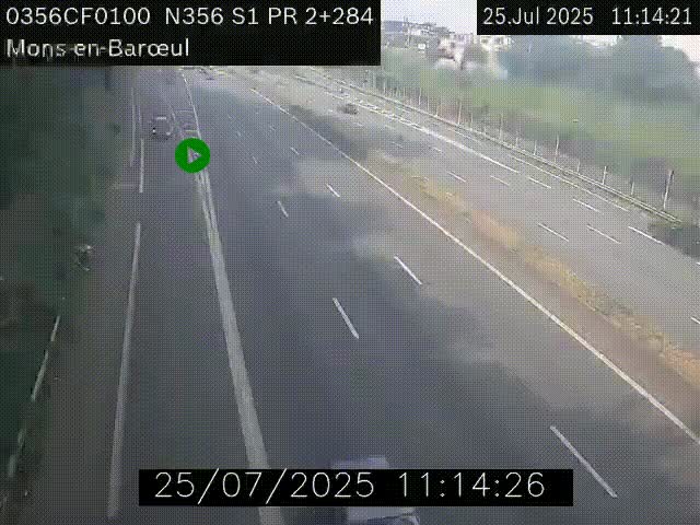 Webcam à l'entrée de Lille en direction du périphérique, à proximité de Mons-en-Baroeul sur la N356
