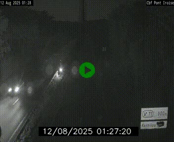 Webcam sur la N165 après le Pont de l'Iroise, à l'entrée de Brest