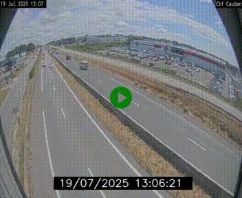 Webcam sur la N165 à hauteur de Caudan, dans le Morbihan.