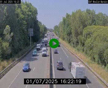 Webcam sur le périphérique de Nantes (N844) entre la Porte de Saint-Luce et la Porte d'Anjou, à l'est de la ville
