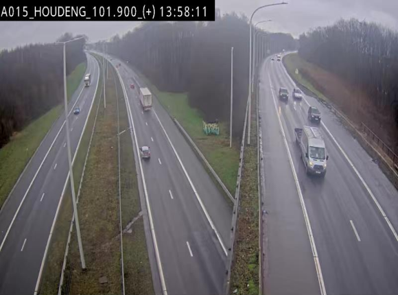 Webcam autoroute Belgique - Houdeng-Goegnies - Jonction E19/E42 direction Tournai/Mons - BK 101.85
