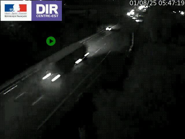 Caméra de circulation à Saint-Priest à la jonction entre l'A43 et l'A46 en direction de Marseille