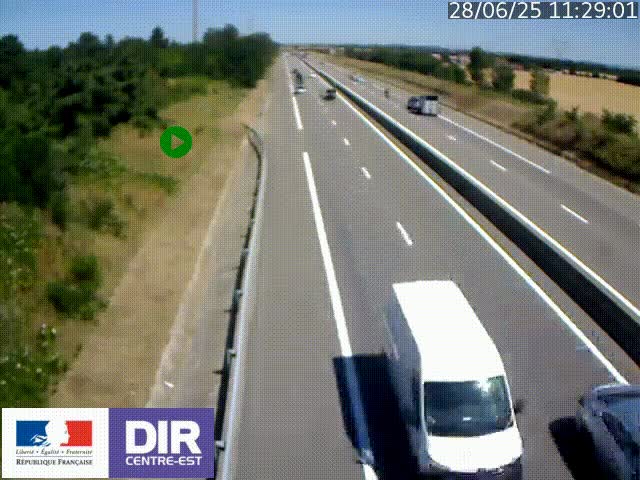 Webcam sur le contournement de Valence, sur la Nationale 7, à la jonction avec la N532, caméra orientée vers Grenoble