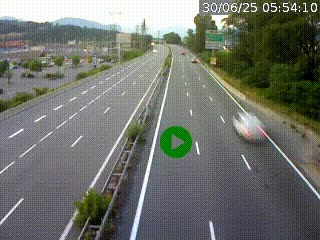Caméra routière à hauteur des centres commerciaux et de la sortie 14 en direction d'Albertville