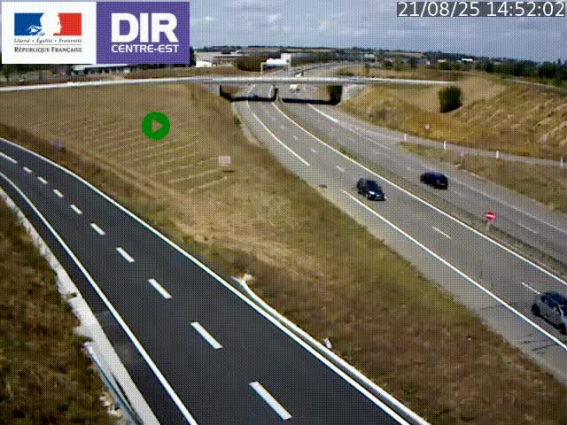 Webcam sur le contournement de Valence, sur la Nationale 7, caméra orientée vers Lyon