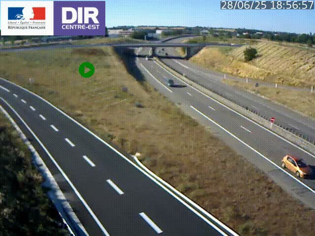 Webcam sur le contournement de Valence, sur la Nationale 7, caméra orientée vers Lyon