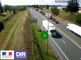 Webcam à Mably, à proximité de Roanne en direction de Moulins sur la N7