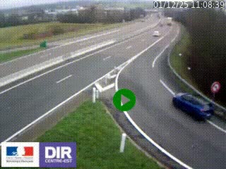 Webcam routière sur la RN6 à Auxerre, à hauteur de la sortie Monéteau, en direction de l'A6 (Gurgy)