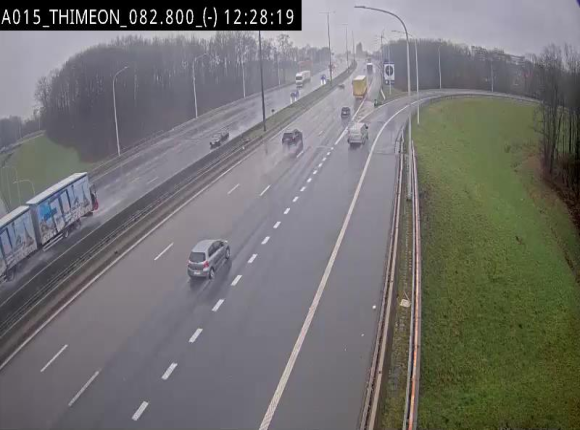 Caméra trafic Belgique - Thiméon - E42, jonction avec A54 (E420) direction La Louvière/Charleroi - BK 82.82