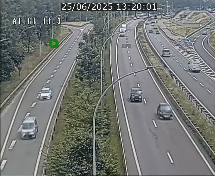Traffic live webcam Luxembourg Senningerberg - A1 direction Allemagne - BK 11.3
