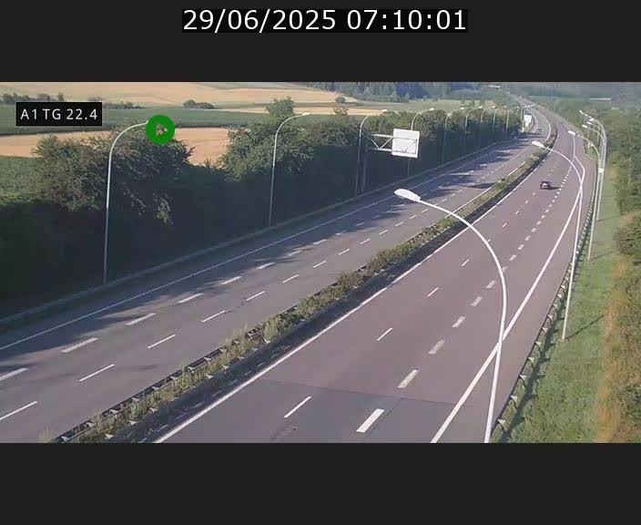 Traffic live webcam Luxembourg Flaxweiler - A1 direction Luxembourg - BK 22.4