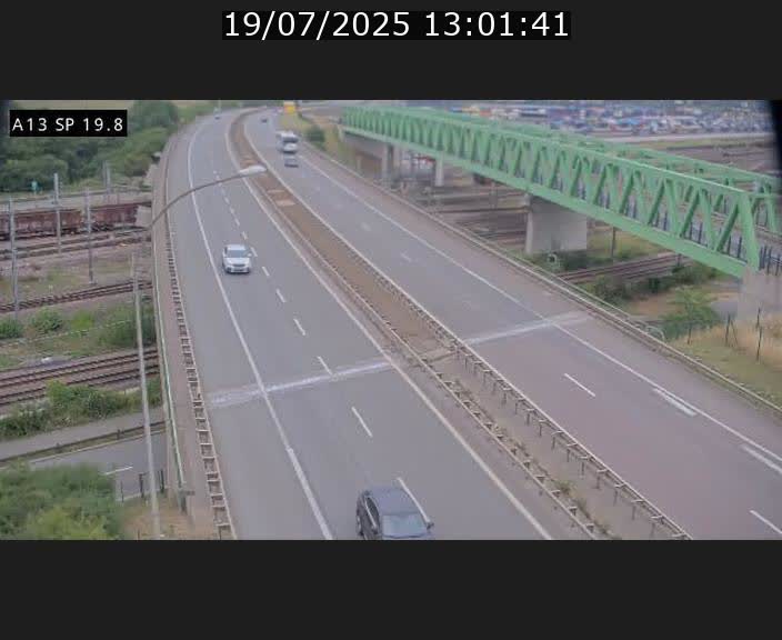 Traffic live webcam Luxembourg Croix de Bettembourg - A13 direction Esch-sur-Alzette - BK 19.8