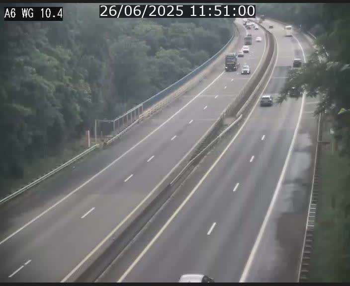 Traffic live webcam Luxembourg Mamer - A6 - BK 10.4 - direction Luxembourg/France/Allemagne