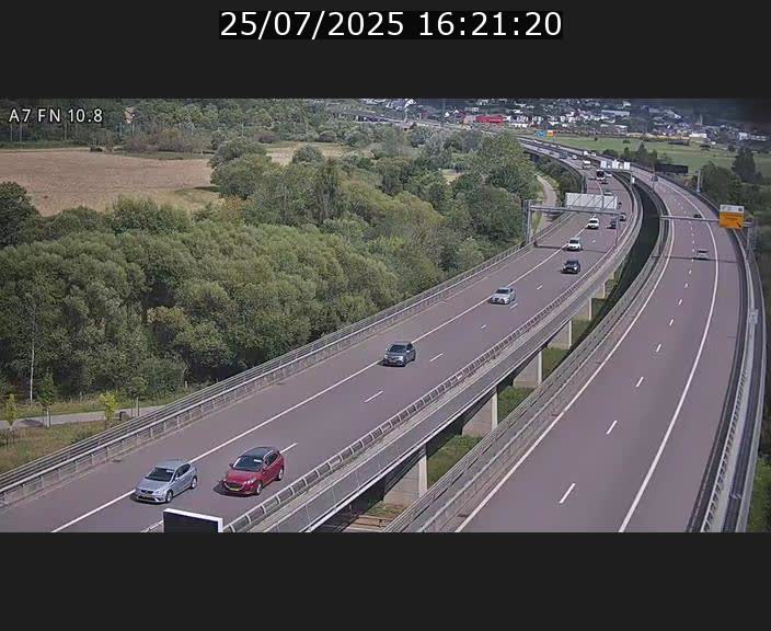 Caméra trafic Luxembourg - A7, Tunnel Gousselerbierg, sortie sud, direction rond-point Lorentzweiler (BK 10.8)