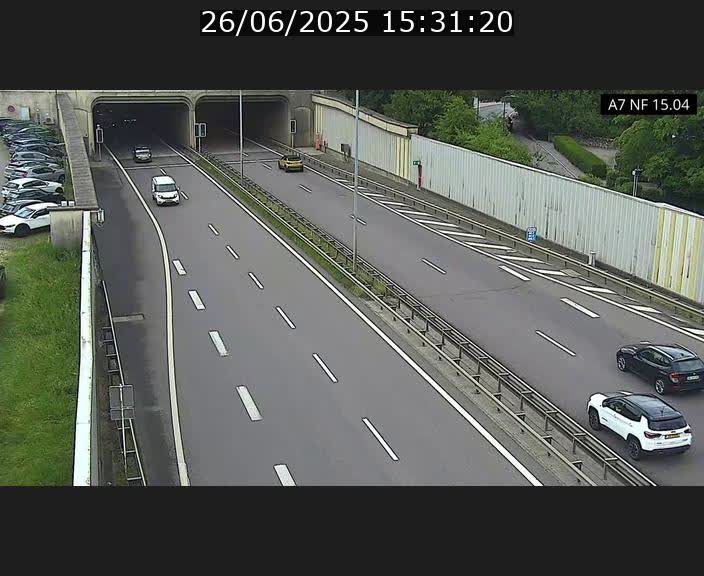 Caméra trafic Luxembourg - A7, Tunnel Mersch, entrée sud, direction Ettelbruck