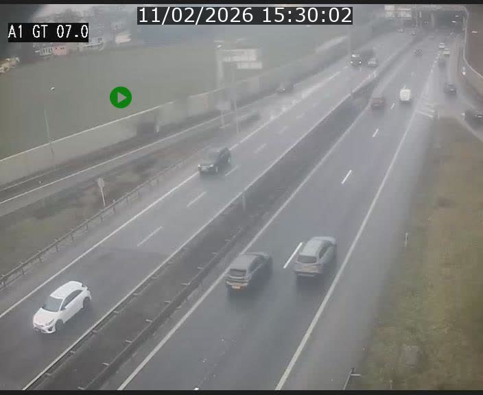 Traffic live webcam Luxembourg Cents - A1 direction Kirchberg - BK 7