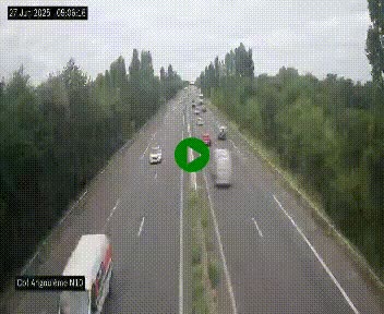 Webcam routière à la fin de la N10, en périphérique ouest d'Angouleme, proche de la jonction avec l'A10