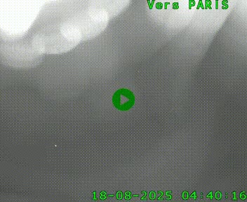 Caméra routière sur l'autoroute A20 au nord de Limoges, à la jonction avec la N520. Vue orientée vers Paris