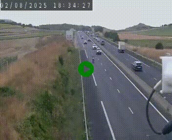 Caméra autoroute A75 à hauteur de Le Crest, en direction de Montpellier